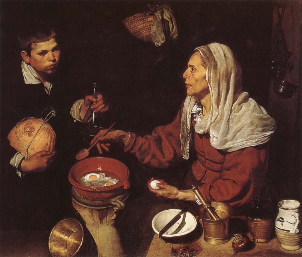 VELAZQUEZ, Diego Rodriguez de Silva y The Woman Fry eggs